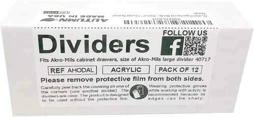 Miniatura 5 de Paquete de 12 separadores para cajones grandes de plástico, para almacenamiento de herramientas, compatible con Akro-Mils 40717 (20702 cajón grande)