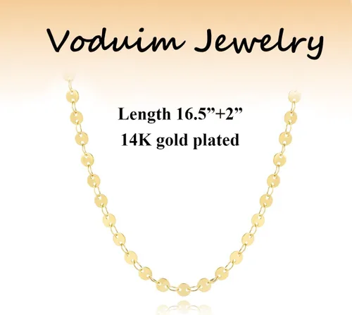 Miniatura 5 de Collar de oro para mujer, gargantilla chapada en oro de 14 quilates, delicados collares en capas, collar de plata para mujer, chapado en oro blanco