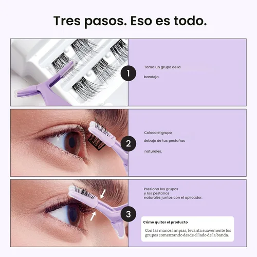 Miniatura 8 de KISS imPRESS Falsies Pestañas Autoadhesivas, Pestañas de Aplicación, Pestañas de Volumen Glamorosas de 0.47 a 0.55 pulgadas, Negro, No Necesita