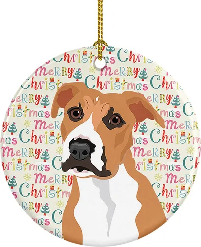 Miniatura 222 de Caroline's Treasures Bulldog Francés Azul de Navidad Adorno de Cerámica Decoraciones Colgantes para Árbol de Navidad para Hogar Navidad, Festividad