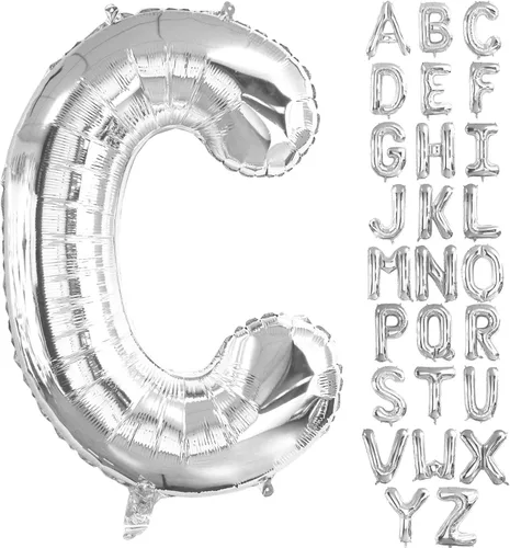 Miniatura 18 de Lovoir Globos grandes de 40 pulgadas con la letra G de color plateado de gran tamaño, globo de helio de aluminio de Mylar para fiesta de cumpleaños