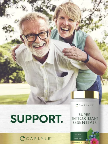 Miniatura 6 de Carlyle Suplemento antioxidante 100 cápsulas Complejo nutricional Vitamina A, C, E Fórmula sin OMG, sin gluten
