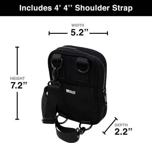 Miniatura 4 de Brixley Bolso Bandolera Cruzado Bolso de Viaje para Mujeres, Bolso Bandolera de 9 Bolsillos, Riñonera de 5 Posiciones Múltiples para Uso Diario