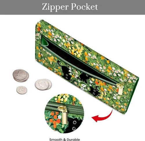 Miniatura 5 de Airkit Billetera ultra delgada para mujer, con bloqueo RFID, cartera para tarjetas de crédito, billetera plegable para mujer con bolsillo