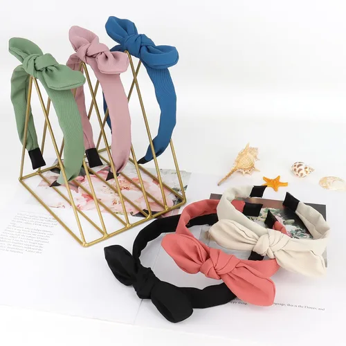 Miniatura 6 de Jaciya Diademas para niñas y mujeres, accesorios para el cabello, diadema fina con lazo anudado para la cabeza, diadema con orejas de conejo