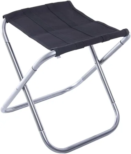 PRETYZOOM Portable Aluminum Alloy Folding Stool with Thick Canvas Seat Lightweight and Easy Setup for Camping Fishing Picnic and Outdoor Activities