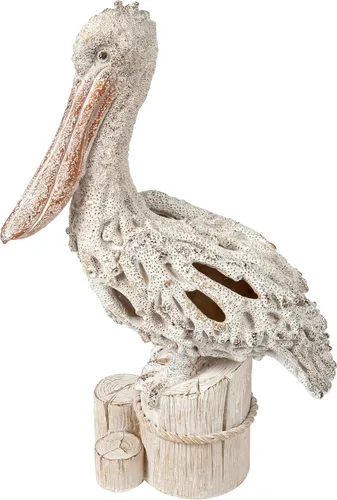 Miniatura 7 de Pelican - Figura de pie de arrecife de coral, decoración náutica para el hogar, estatua para estantes, mesa o mantel de 13.75 pulgadas