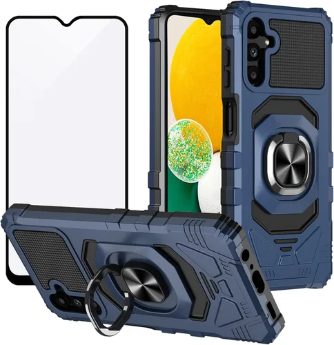 Miniatura 8 de Ailiber Funda para Samsung Galaxy A13, Galaxy A04S con protector de pantalla de vidrio templado, soporte de anillo para montaje magnético