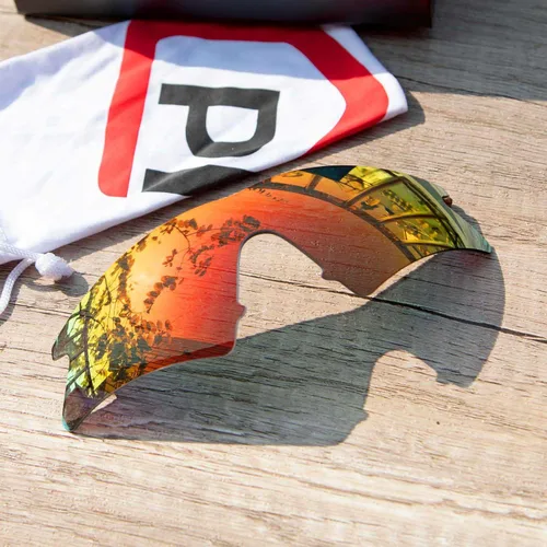 Miniatura 3 de Walleva Lentes de repuesto para gafas de sol Oakley M Frame Sweep Múltiples opciones disponibles (rojo fuego - polarizadas Mr. Shield)