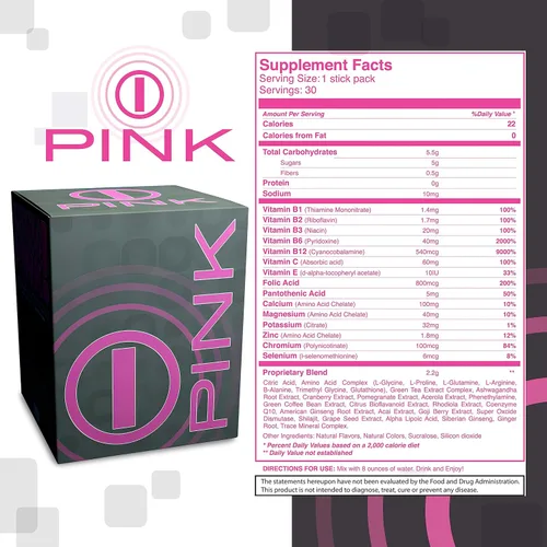 Miniatura 2 de bhip Pink for Women (Alive) - Mezcla pura para vitalidad, resistencia y claridad, paquetes de mezcla de bebida energética, ideal para mujeres