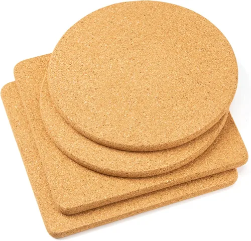 Miniatura 9 de Salvamanteles de corcho para platos calientes, ollas y sartenes, soportes para ollas para cocina, 8 pulgadas, paquete de 6 almohadillas calientes