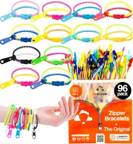Miniatura 10 de UpBrands Juego de pulseras con cremallera de unicornio a granel, kit para fiesta de cumpleaños de unicornio, bolsas de golosinas y rellenos