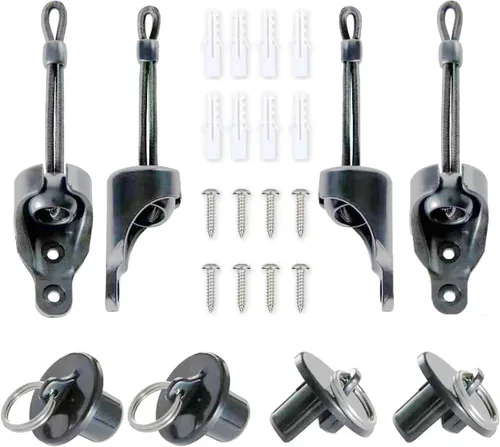 Miniatura 8 de Kit de repuesto universal para sombrilla, kit de salto elástico, correa para parasol, resistente a la intemperie, compatible con persianas
