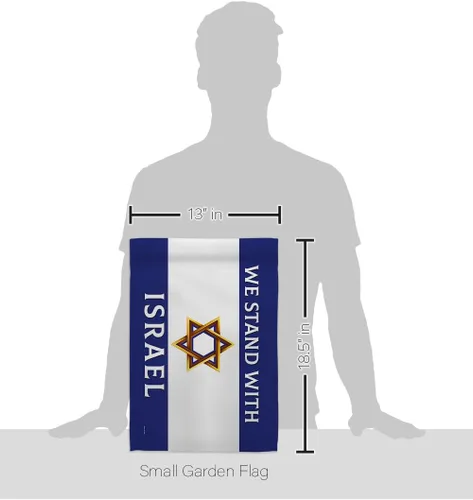 Miniatura 2 de Israel Flag We Stand with Israel American Flags Pack Tapiz Wall Room - Póster al aire libre Bandera de Israelí Campsite Home Banner