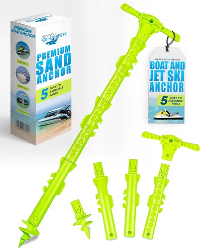 Miniatura 9 de SandShark - Anclaje para barco deportivo y anclaje para moto acuática. Poste de anclaje de agua poco profunda para barco y PWC. Kit de anclaje
