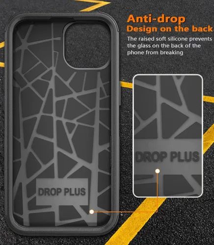 Miniatura 7 de Diverbox Funda para iPhone 15 Plus [a prueba de golpes] [a prueba de caídas] [protector de pantalla de vidrio templado], funda de protección