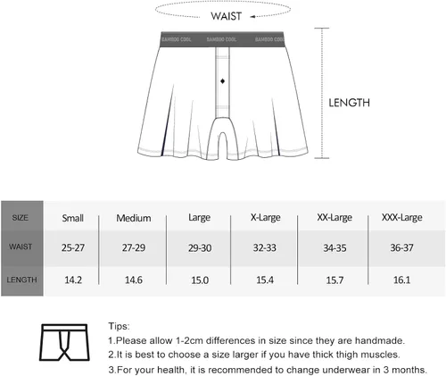 Miniatura 7 de BAMBOO COOL Men's Boxer Shorts 4 Pack Bamboo Boxers Underwear for Men Relaxed Fit Stretch Short