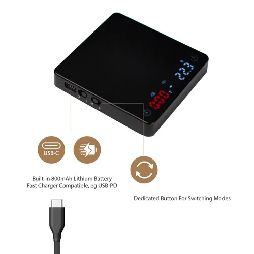 Miniatura 6 de MiiCoffee Báscula de Café Nano con Temporizador, Báscula de Espresso con Tara Automática, Sensor Táctil y Cubierta de Silicona