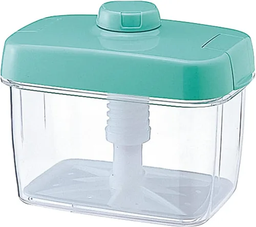 Miniatura 12 de Tsukemono - Contenedor rectangular para hacer pepinillos instantáneos, fabricado en Japón, sin BPA (azul 0.8 L)