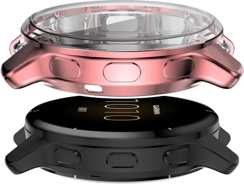 Miniatura 5 de Funda compatible con Garmin Venu 2 Plus Watch Protector de pantalla, funda protectora completa, accesorios de parachoques de TPU suave (rosa)