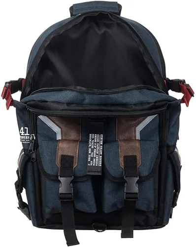 Miniatura 6 de Mochila utilitaria de superhéroe de Capitán América Comic Book, Azul Patchwork, talla única Se ajusta a la mayoría