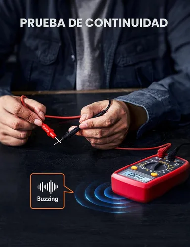 Miniatura 4 de AstroAI Probador de multímetro digital de 2000 cuentas con voltímetro de CA CC y medidor de amperios de voltios ohmios; mide voltaje, corriente