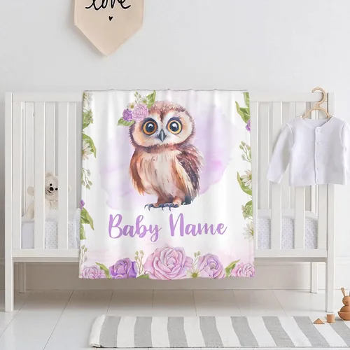 Miniatura 42 de Mantas de bebé personalizadas con diseño de animales, manta personalizada con nombre para niños y niñas, manta de bebé personalizada, regalos