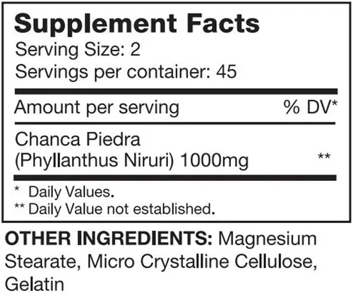 Miniatura 5 de Sanar Naturals Chanca Piedra, 90 cápsulas - Stone Breaker Extra Strength - Desintoxicación natural y disolvente de piedras