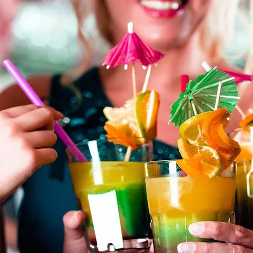 Miniatura 2 de Pajitas desechables, popotes desechables para batidos, ideales para reuniones familiares, fiestas de cumpleaños y reuniones de vacaciones, 300