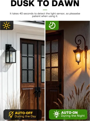 Miniatura 2 de Bombillas del amanecer al anochecer, 6 W equivalente a 60 W, blanco suave 2700 K, base E26, detección de luz, estilo vintage ST58, 600 lm, bombillas