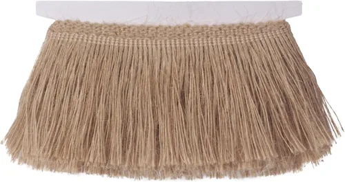 Miniatura 6 de Borde de arpillera con flecos de yute y borlas, 4 pulgadas de ancho, 5 yardas de largo para accesorios de ropa, vestidos de novia latinos
