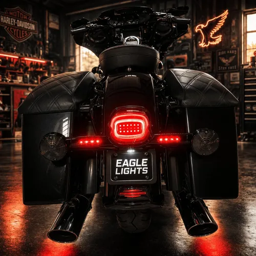 Miniatura 4 de Eagle Lights HALOZ - Luz trasera LED con intermitentes para motocicletas Harley Davidson
