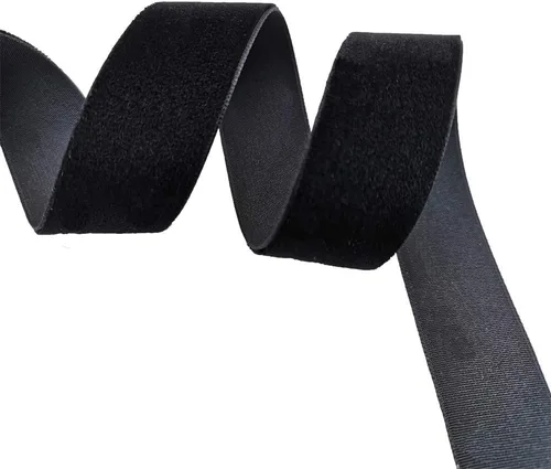Miniatura 4 de Cinta de terciopelo de nailon de una sola cara, carrete de 1 pulgada x 25 yardas (negro)