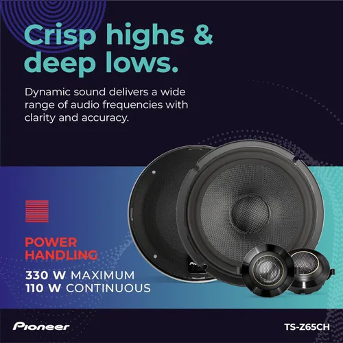 Miniatura 4 de PIONEER F-Series TS-F1634R - Altavoces de 2 vías de 6.5 pulgadas (par) - 200W máximo, sonido equilibrado + agudos suaves, excelente reemplazo