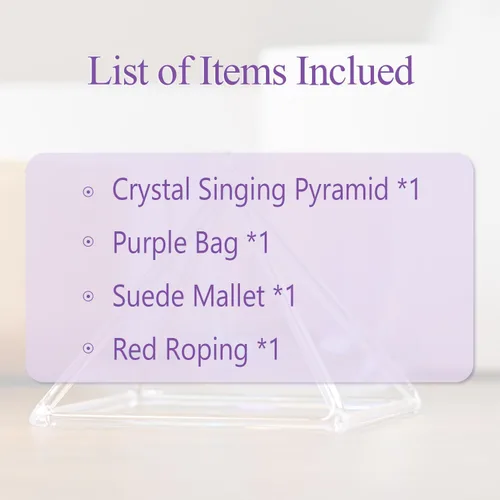 Miniatura 6 de CVNC Instrumento musical curativo de pirámide de cristal de cuarzo de 10 pulgadas + bolsa de transporte de energía potente 2-plateado