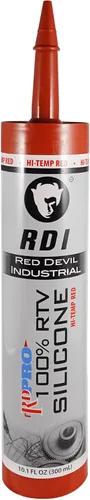 Red Devil 08090I RD PRO Sellador de silicona RTV 100% resistente al calor, 10.1 onzas., rojo, paquete de 1, fabricado en Estados Unidos