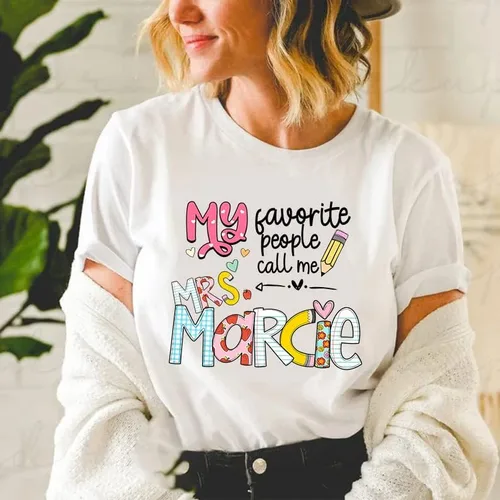 Miniatura 2 de Nazenti - Regalos personalizados para profesores, My Favorite People Call, camisa para profesor, bonita camiseta para profesores, idea de regalo