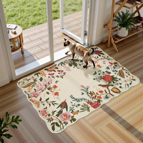 Miniatura 57 de Rugflix Alfombras de área de 8 x 10 pies para sala de estar, alfombra grande lavable, resistente a las manchas, pelo bajo, alfombra oscura moderna