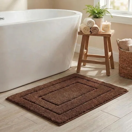 Miniatura 120 de GRANNY SAYS Alfombras de baño antideslizantes, lavables, extra suaves y absorbentes de agua para baño, alfombra de baño peluda de felpa, alfombra