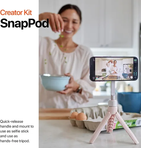 Miniatura 5 de ShiftCam SnapGrip Creator Kit para creadores de contenido, incluye SnapGrip, SnapLight, trípode SnapPod - Kit de vlogging para iPhone y Android