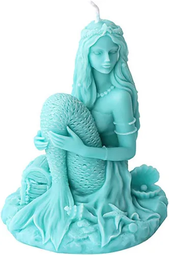 Miniatura 5 de Grainrain Moldes de silicona para velas de sirena para hacer velas, cera y jabón, moldes de silicona para velas moldes de jabones crean velas 3D
