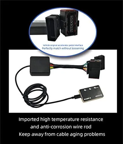 Miniatura 5 de Bautonery - Controlador electrónico LED de respuesta del acelerador de 9 unidades, pedal de gas, acelerador de carreras, compatible con Buick