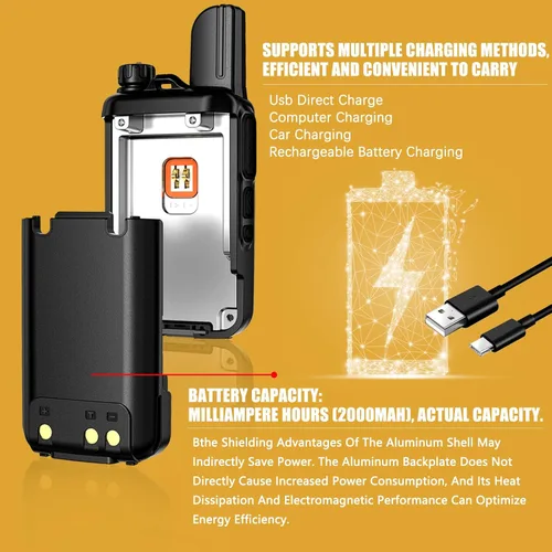 Miniatura 6 de 2 walkie talkies de largo alcance gratuitos de por vida, radios bidireccionales POC de alcance ilimitado 4G LTE, con tarjeta SIM de por vida, más
