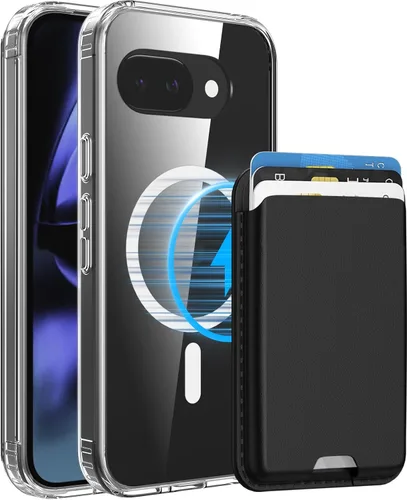 Miniatura 11 de Funda magnética para Google Pixel 9A, cartera magnética desmontable con tarjetero [compatible con MagSafe] de grado militar, a prueba de golpes
