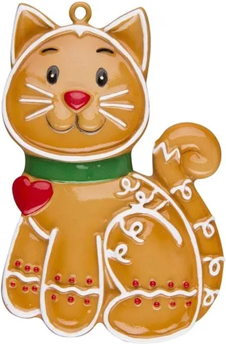 Miniatura 3 de Adorno personalizado para mascotas 2025 Árbol de Navidad de gato de jengibre personalizado - Personalización gratuita