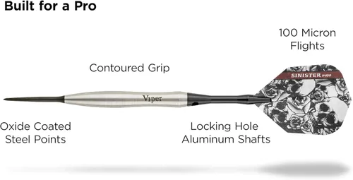 Miniatura 3 de Viper Dardos siniestros con punta de acero de tungsteno al 95%