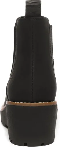Miniatura 3 de Athlefit - Botines Chelsea, para mujer, de cuña, elásticos, con plataforma, suela dentada, sin cordones