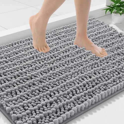 Miniatura 324 de Smiry Alfombras de Baño 24x16 pulgadas, Alfombras de Baño de Chenilla Extra Suaves y Absorbentes, Respaldo de Goma Antideslizante, Lavable a Máquina