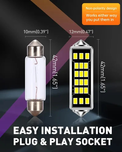 Miniatura 3 de Bombillas LED 569 578 211-2 212-2, 1280 lúmenes, extremadamente brillantes, chipsets 18-EX 3020 de 1.6 pulgadas, bombillas LED de 1.6 pulgadas