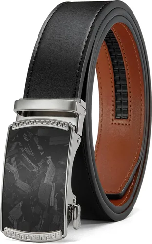Miniatura 49 de CHAOREN Cinturón para hombre de cuero con trinquete - Ajuste personalizable, estilo sin esfuerzo (35 mm)